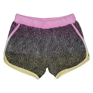 Tie Dye Alligator Print Running Short in Lilac