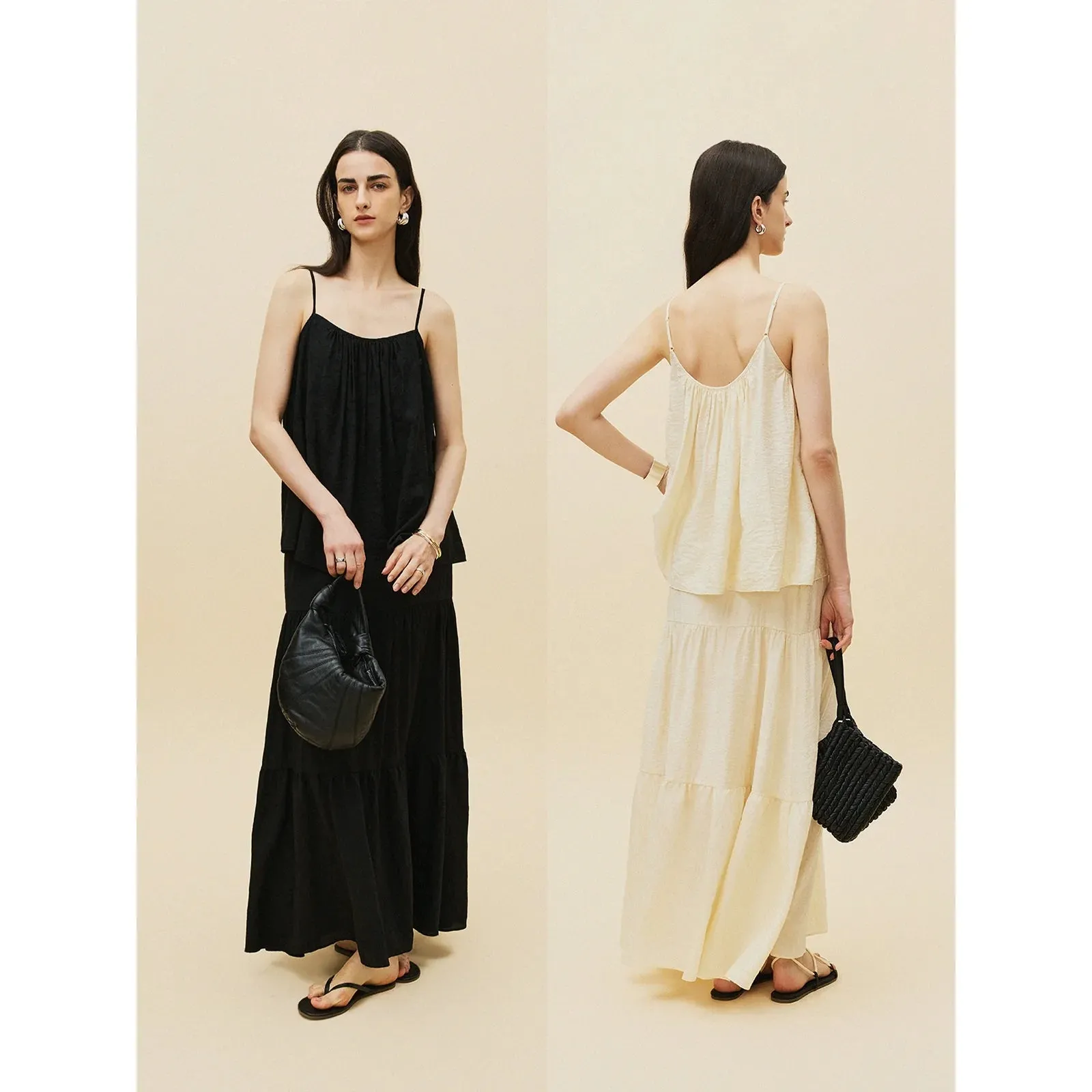 Tiered Embroidered Maxi Skirt