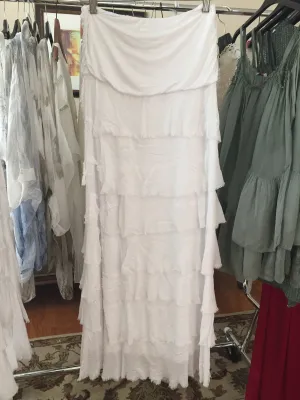 Tiered Silk Skirt