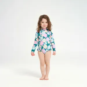 Toddler 60s Floral LS Paddle Suit