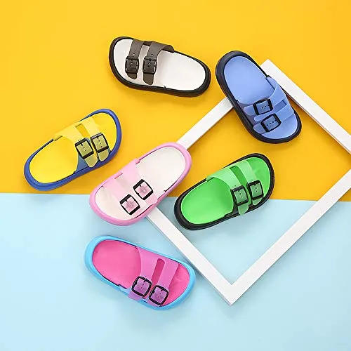 Toddler Boy Girl Sandals Non-Slip Lightweight Shower Pool Summer Slippers（Black）