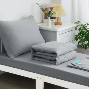 Toddler Comforter Set for Kids Grey Solid Color Casual Unisex 4