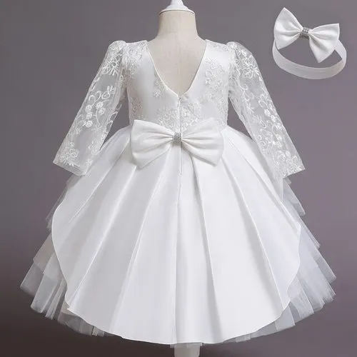 Toddler Girls White Weddings Party Princess Dresses Elegant Kids
