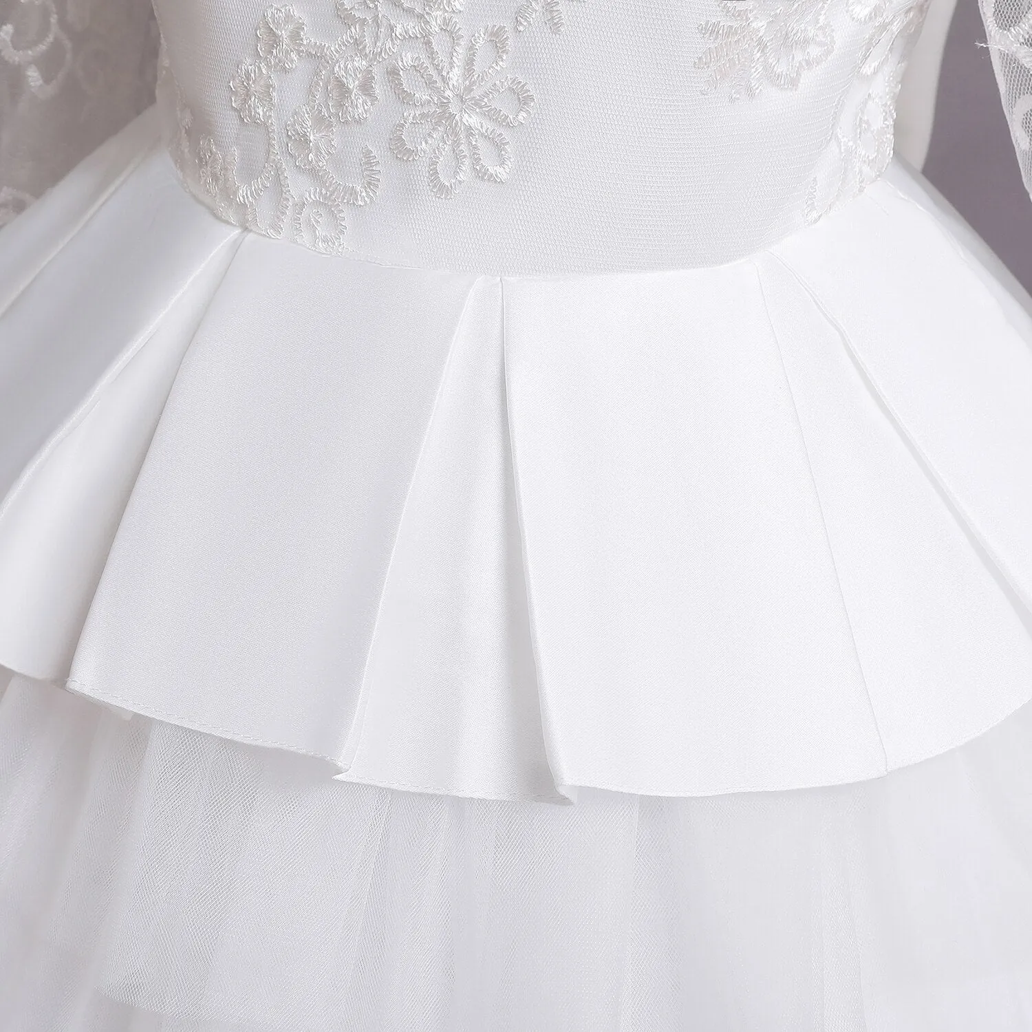 Toddler Girls White Weddings Party Princess Dresses Elegant Kids