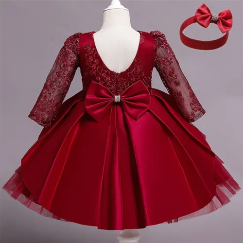 Toddler Girls White Weddings Party Princess Dresses Elegant Kids