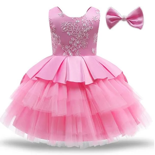 Toddler Girls White Weddings Party Princess Dresses Elegant Kids