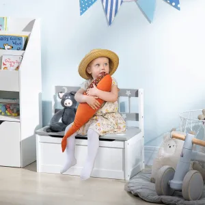 Toddler Toy Box Storage Bench with Large 27 L Interior Kids Seat for