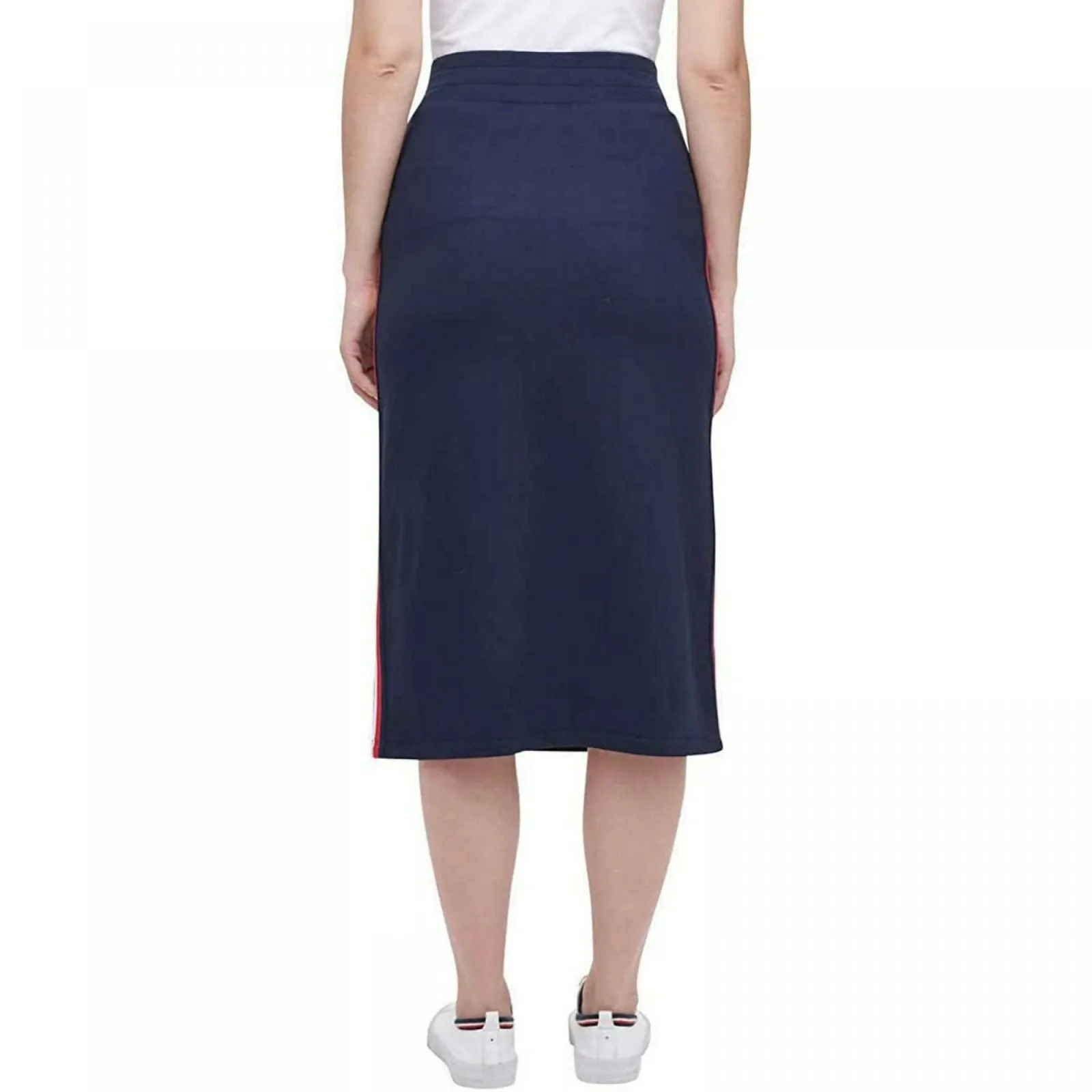 Tommy Hilfiger Women's Side Stripe French Terry Midi Skirt