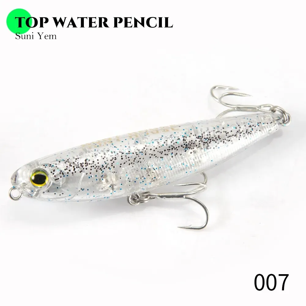 Top water Pencil Fishing Lure 60/90/100mm 6.4/12.4/18.8g Surface Floating Bait
