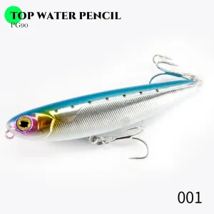Top water Pencil Fishing Lure 60/90/100mm 6.4/12.4/18.8g Surface Floating Bait