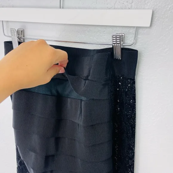 Tory Burch Antiscia Sequin Y2K Bondage High Waisted Pencil Skirt