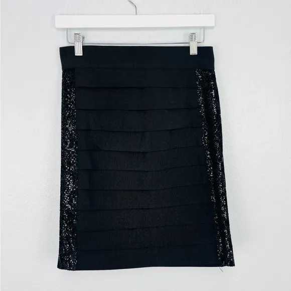 Tory Burch Antiscia Sequin Y2K Bondage High Waisted Pencil Skirt