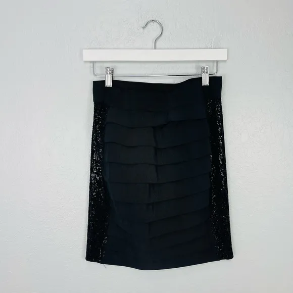 Tory Burch Antiscia Sequin Y2K Bondage High Waisted Pencil Skirt