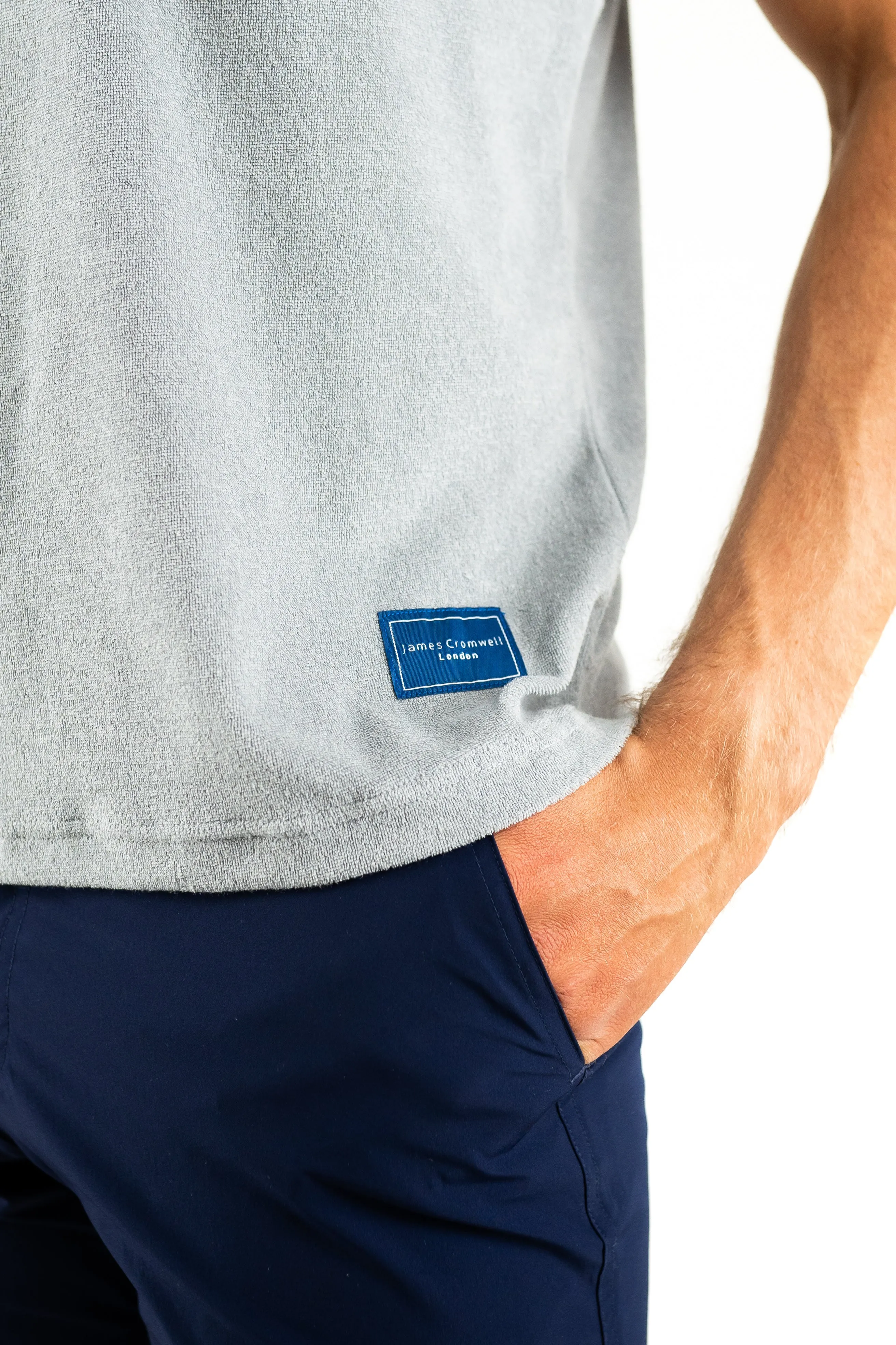 Towelling Polo Grey