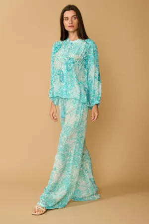 TULUM TOP - ANIMAL BLUE