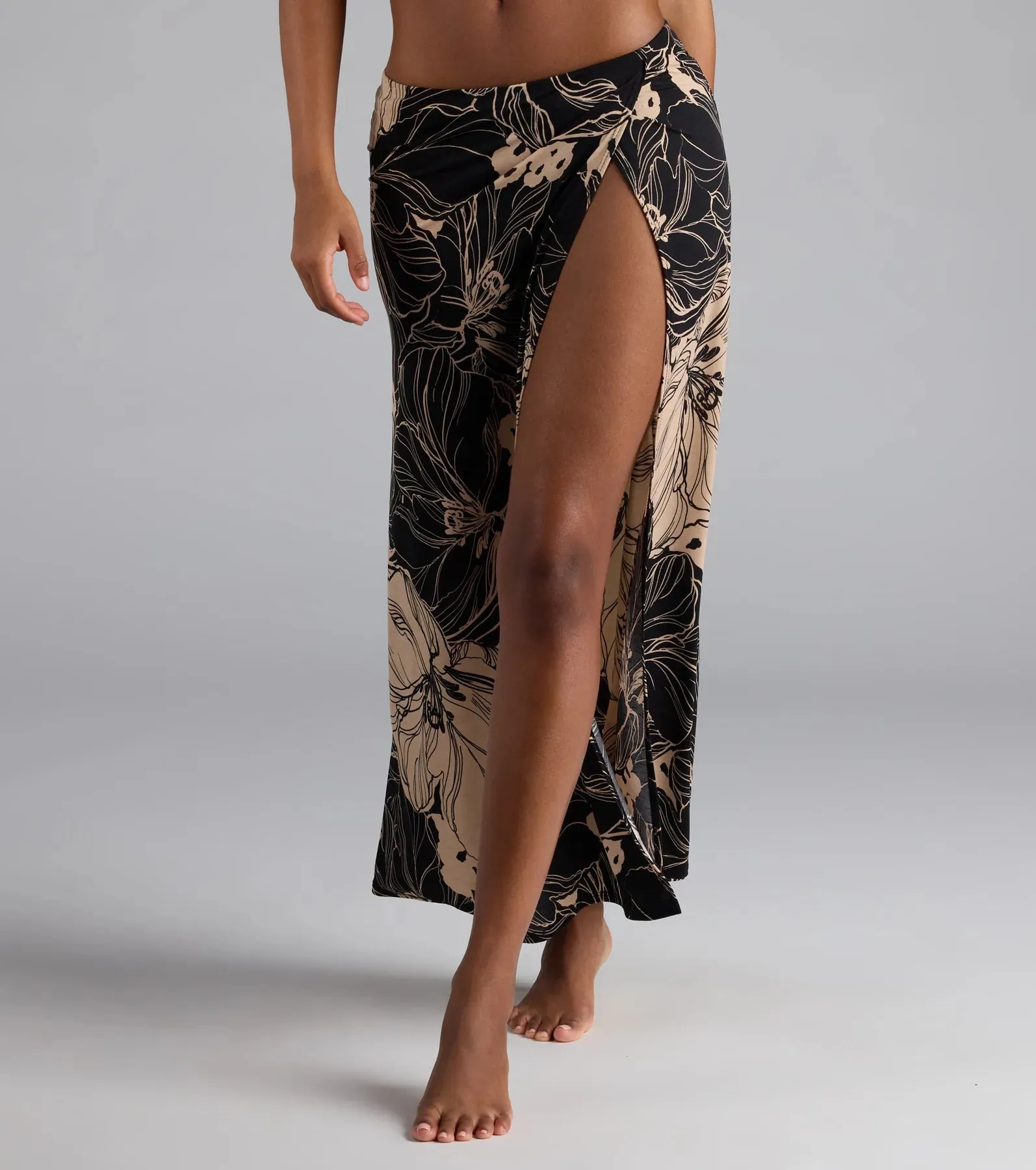 Under The Sun Tropical Slit Maxi Skirt