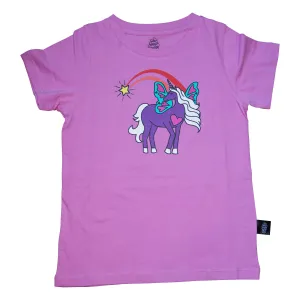 Unicorn Papillon Graphic Tee in Orchid
