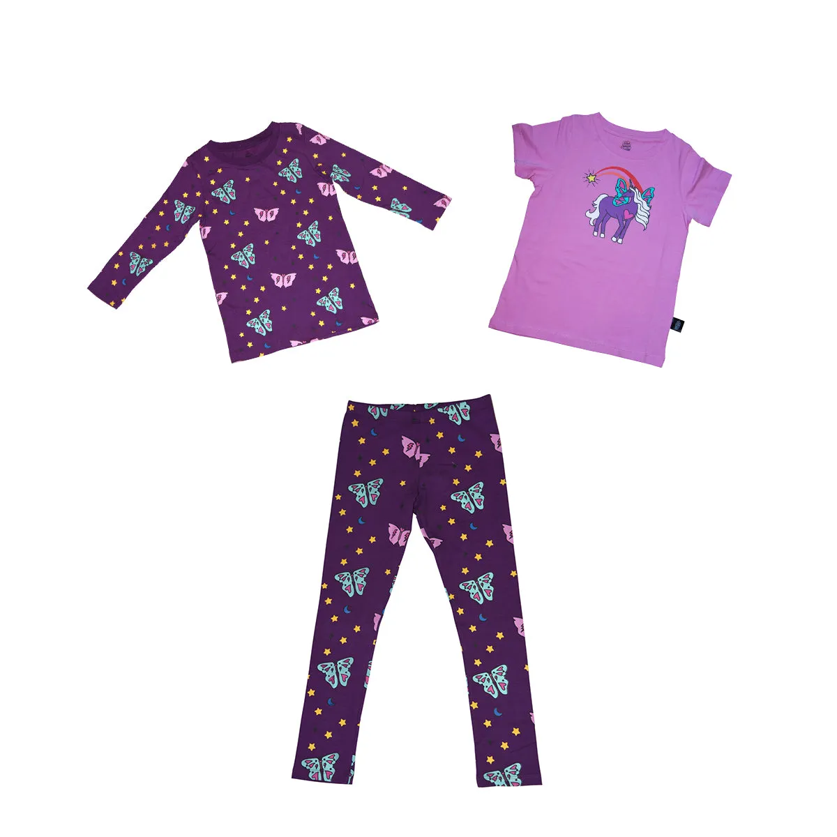 Unicorn Papillon Graphic Tee in Orchid