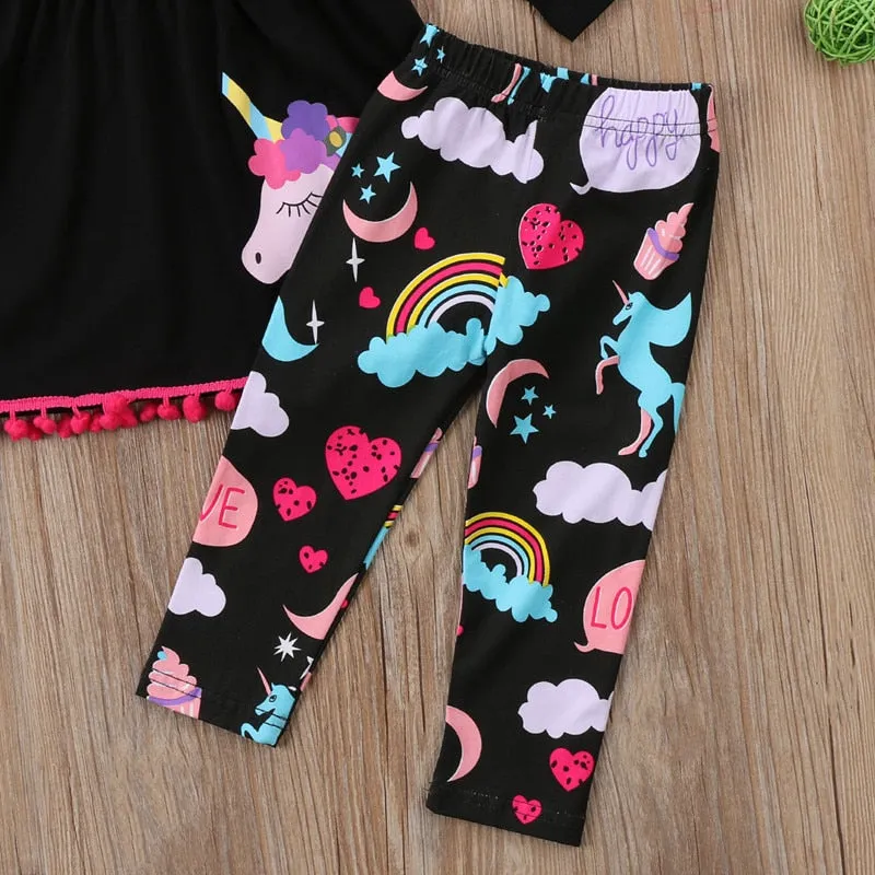 Unicorn Print Tshirt and Leggings set