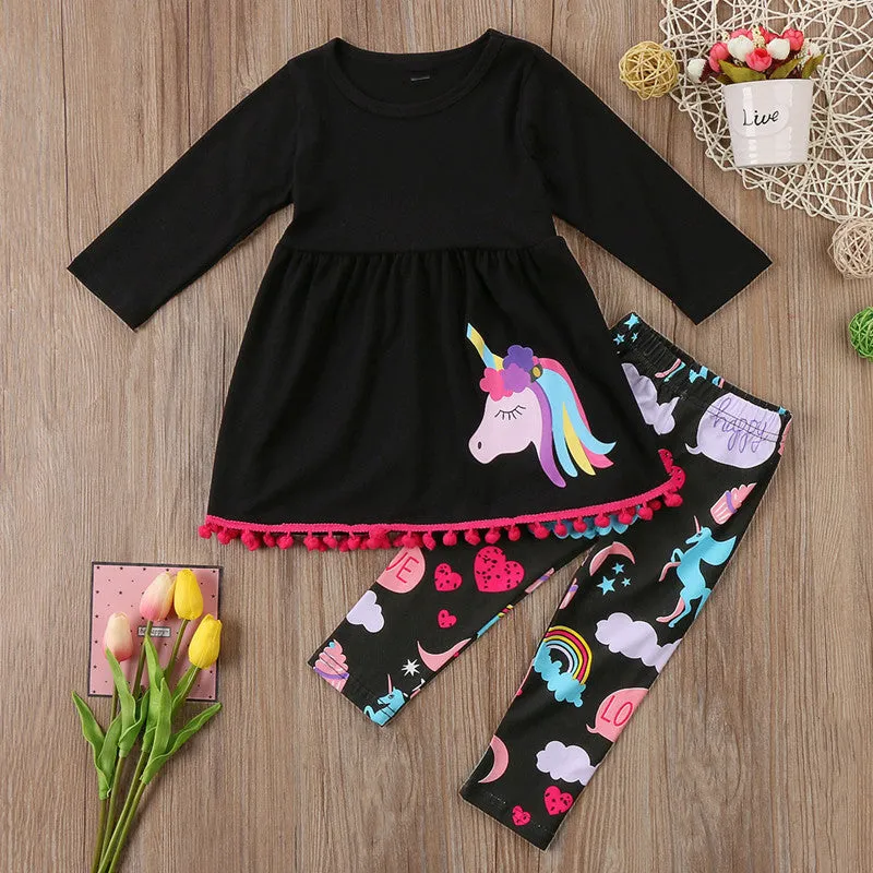 Unicorn Print Tshirt and Leggings set