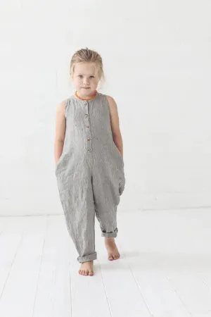 Unisex Linen Kids Jumpsuit