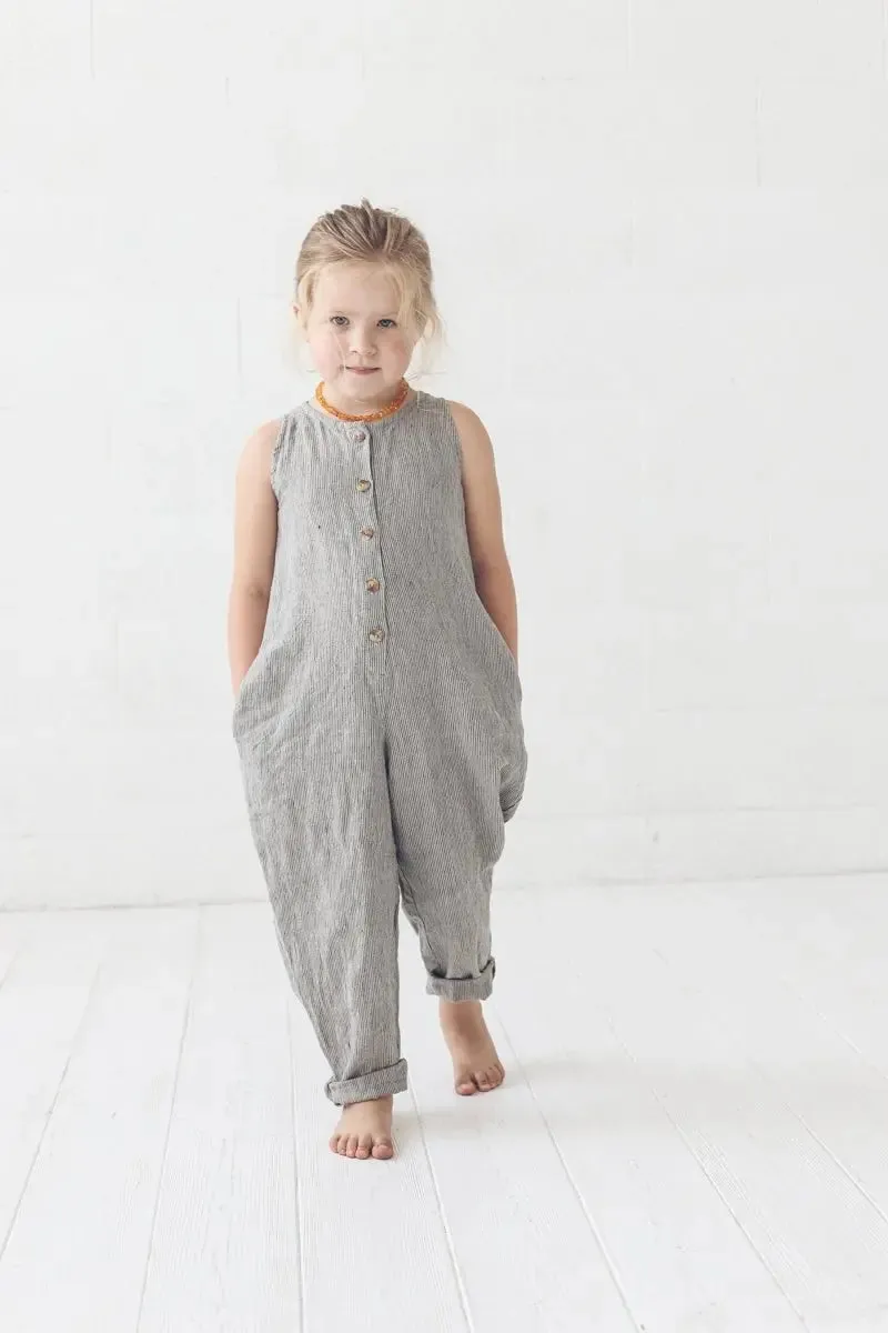 Unisex Linen Kids Jumpsuit