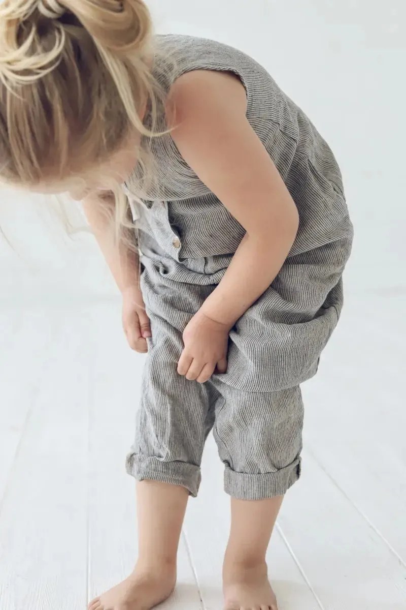Unisex Linen Kids Jumpsuit