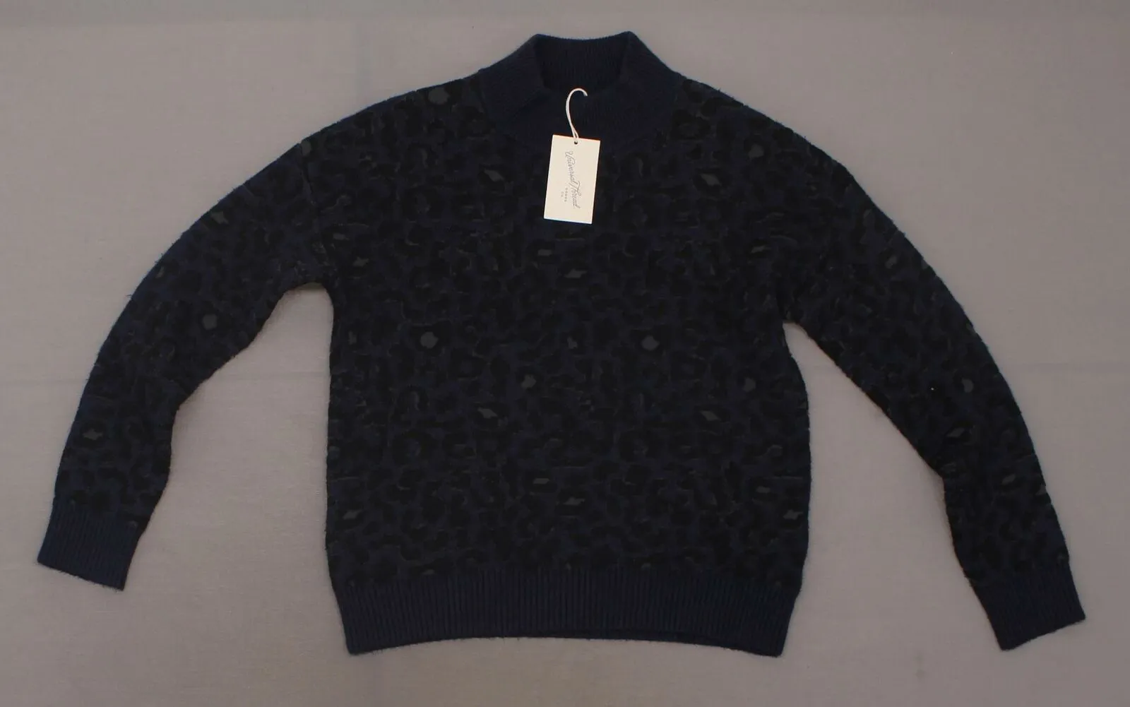 Universal Thread Women's Leopard Print Mock Turtleneck Pullover Sweater