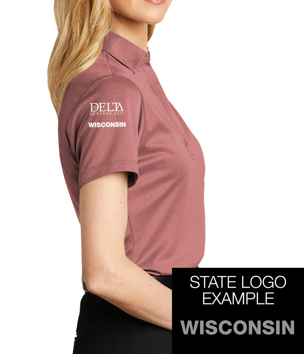 USCAA Port Authority® Women's Heathered Silk Touch™ Performance Polo