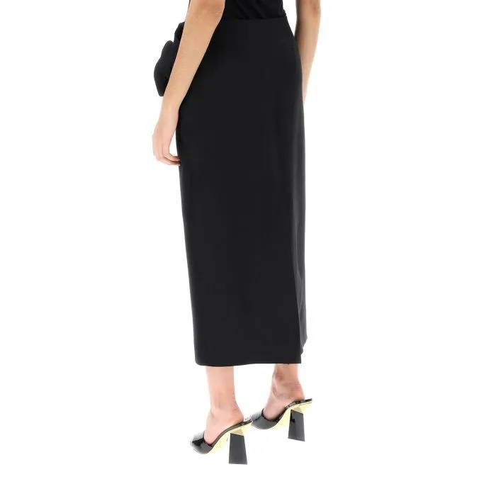 Valentino Garavani crepe couture pencil skirt with rose appliqués