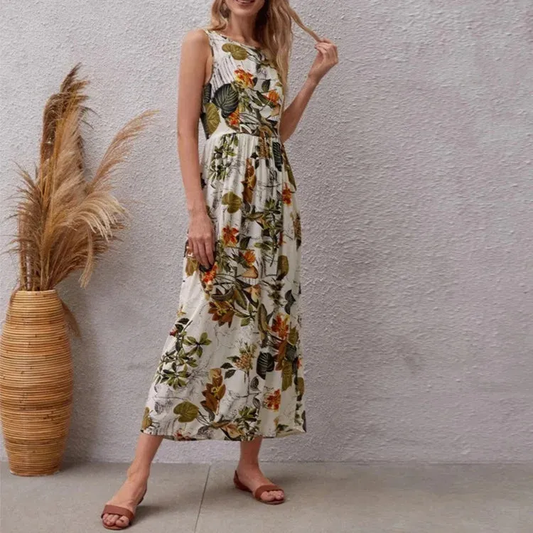 Vintage Floral Maxi Dress - Summer 2024