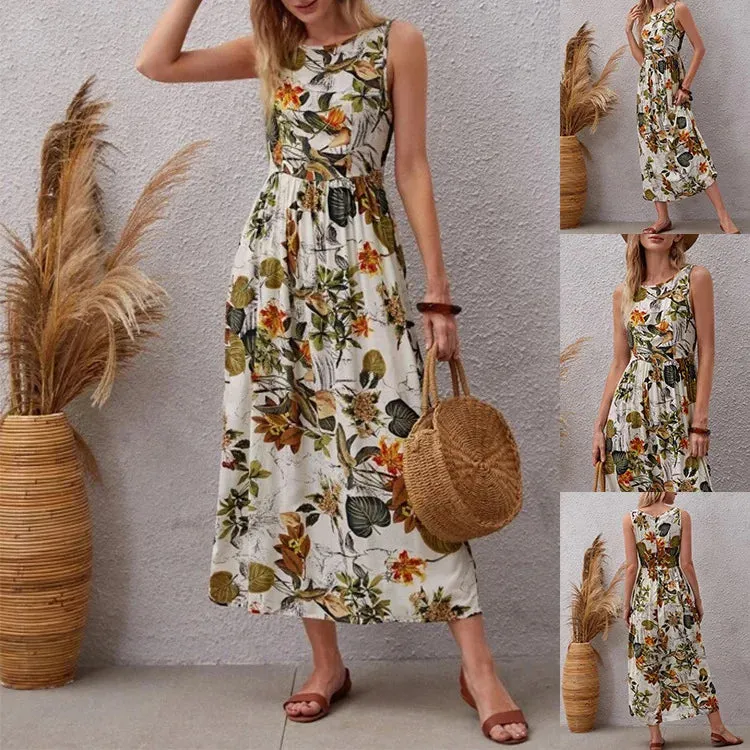 Vintage Floral Maxi Dress - Summer 2024
