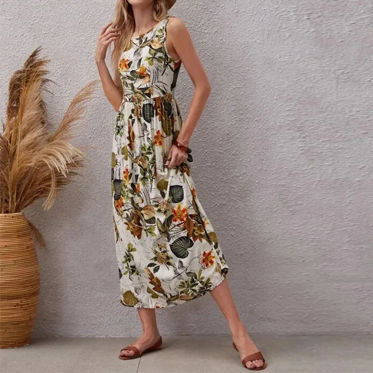 Vintage Floral Maxi Dress - Summer 2024