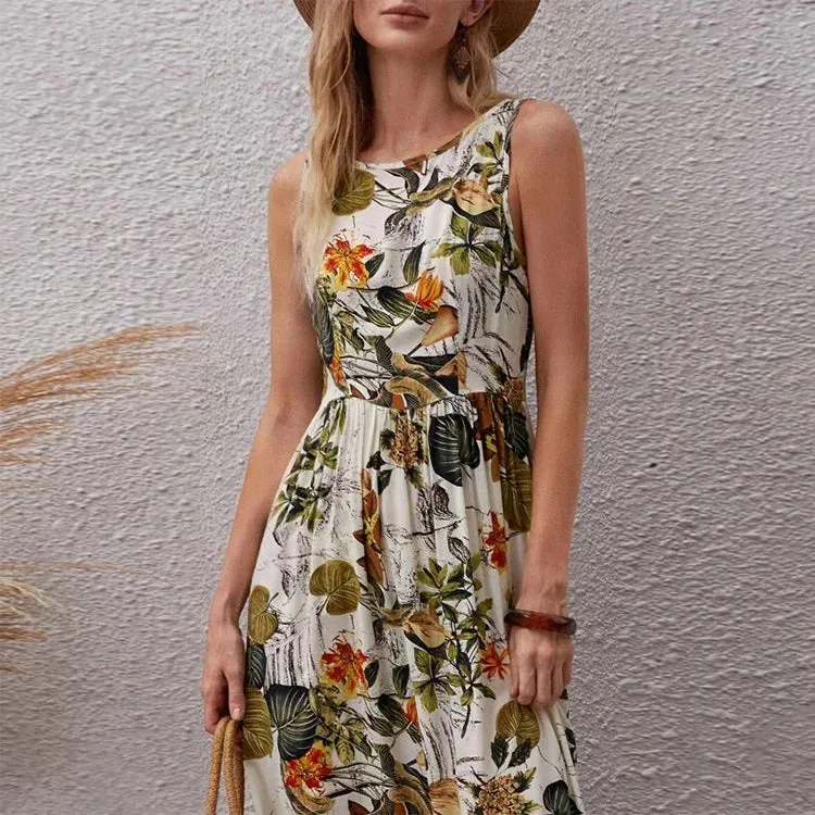 Vintage Floral Maxi Dress - Summer 2024