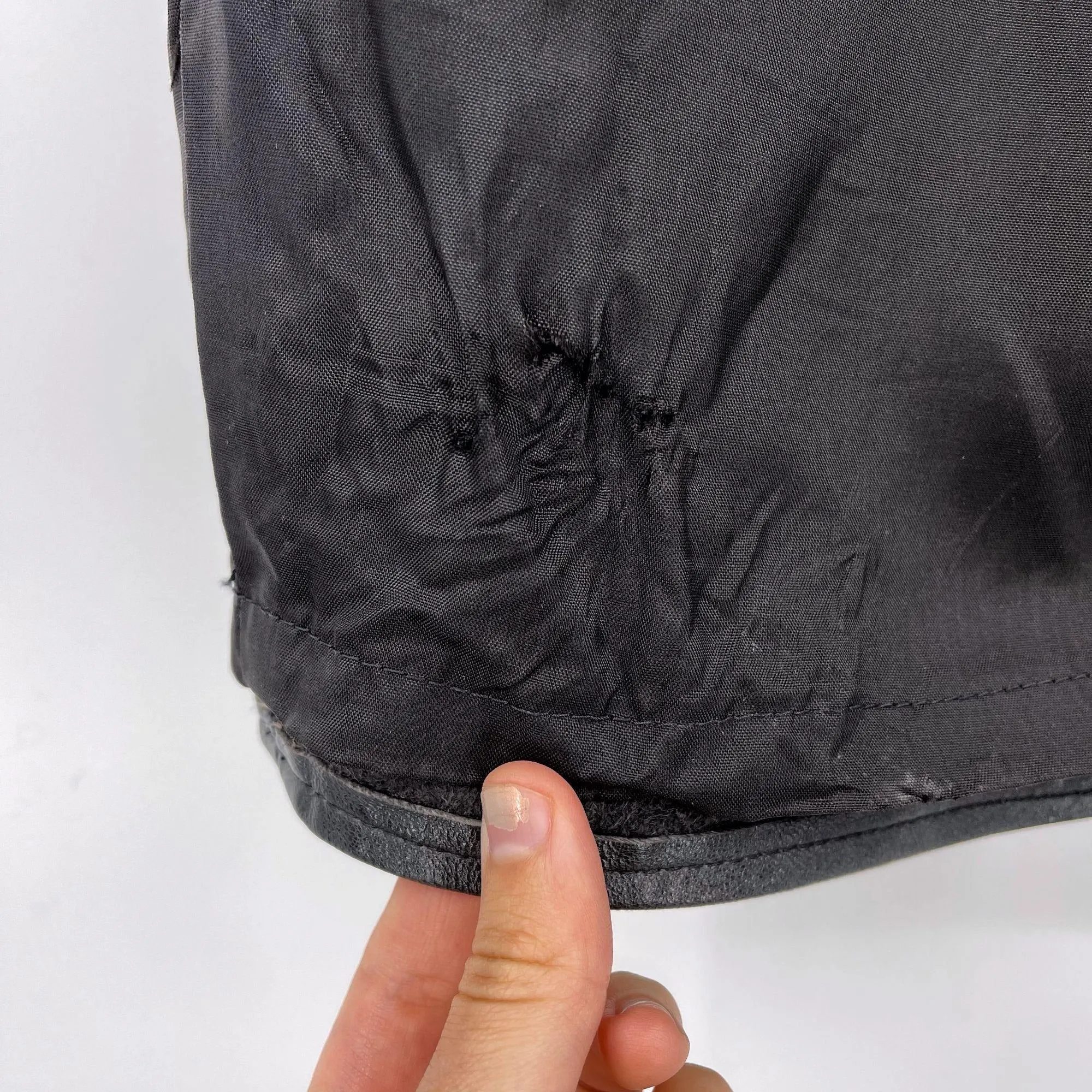 Vintage Vakko Black Leather Short Pencil Skirt