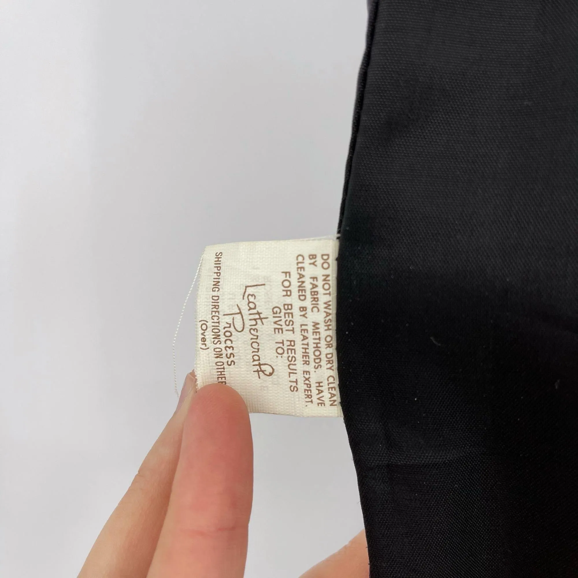 Vintage Vakko Black Leather Short Pencil Skirt