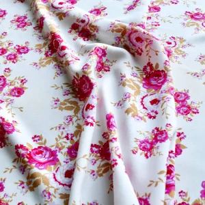 Viscose Challis Fabric - Off-white