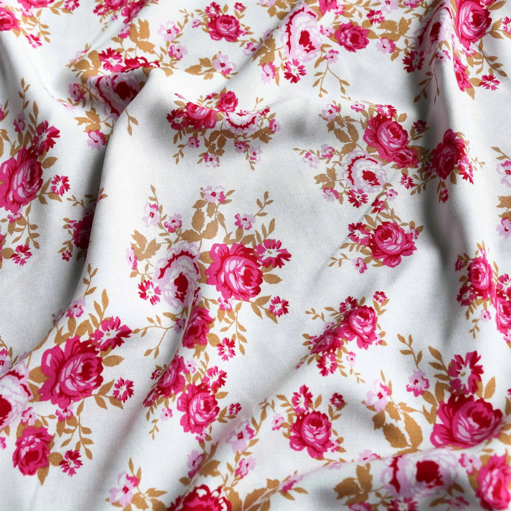 Viscose Challis Fabric - Off-white