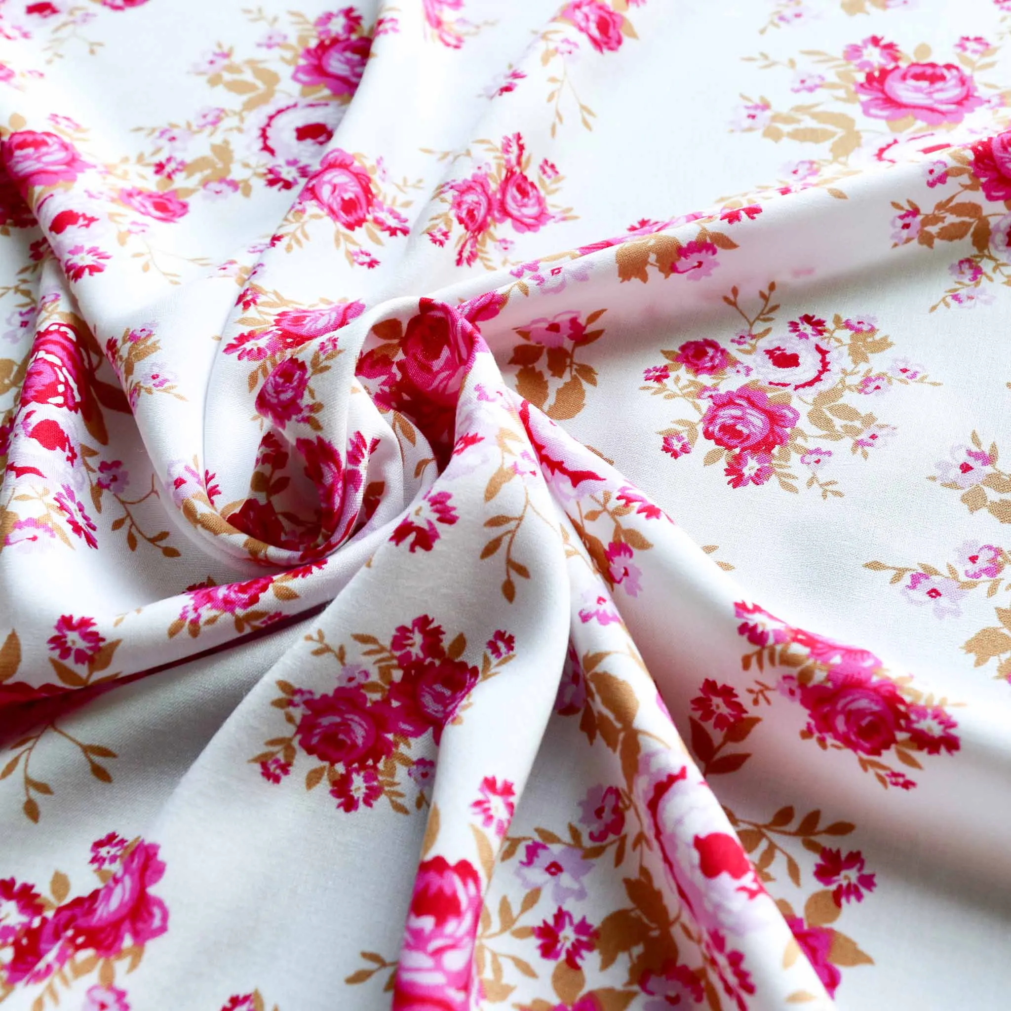 Viscose Challis Fabric - Off-white