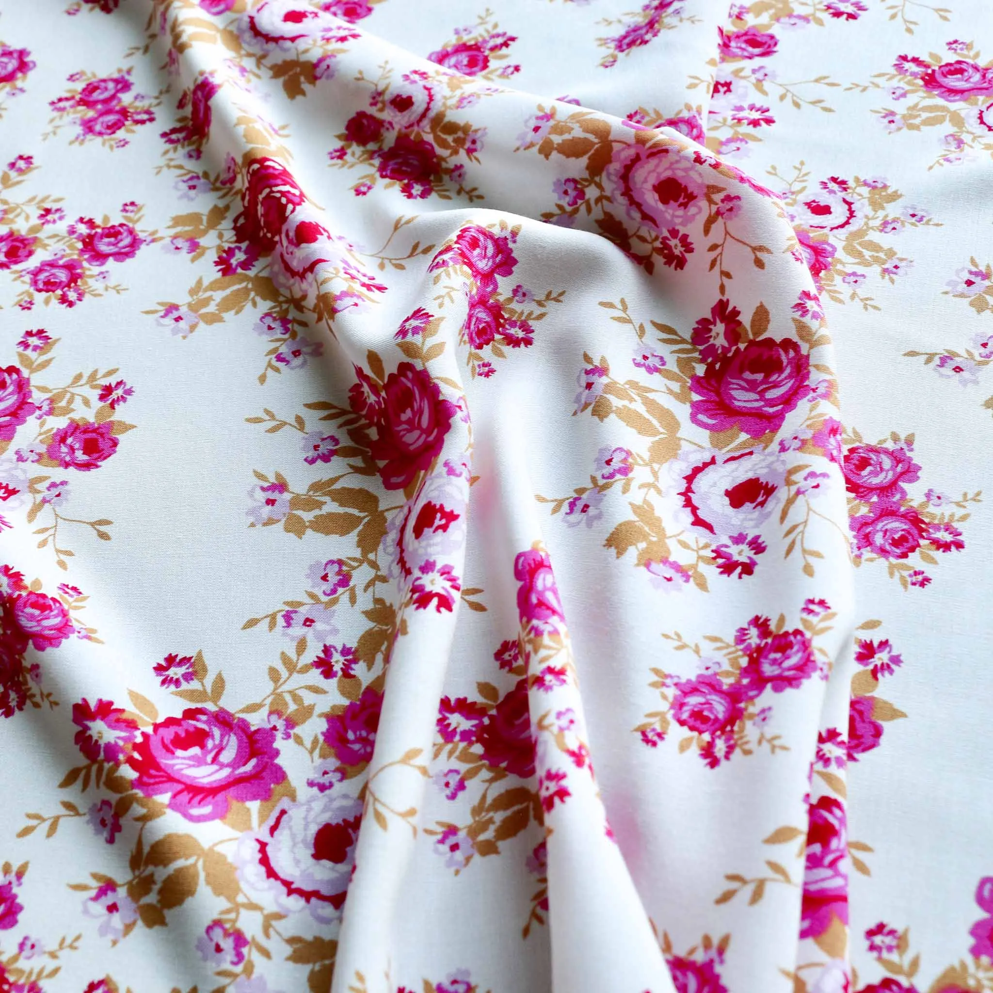 Viscose Challis Fabric - Off-white