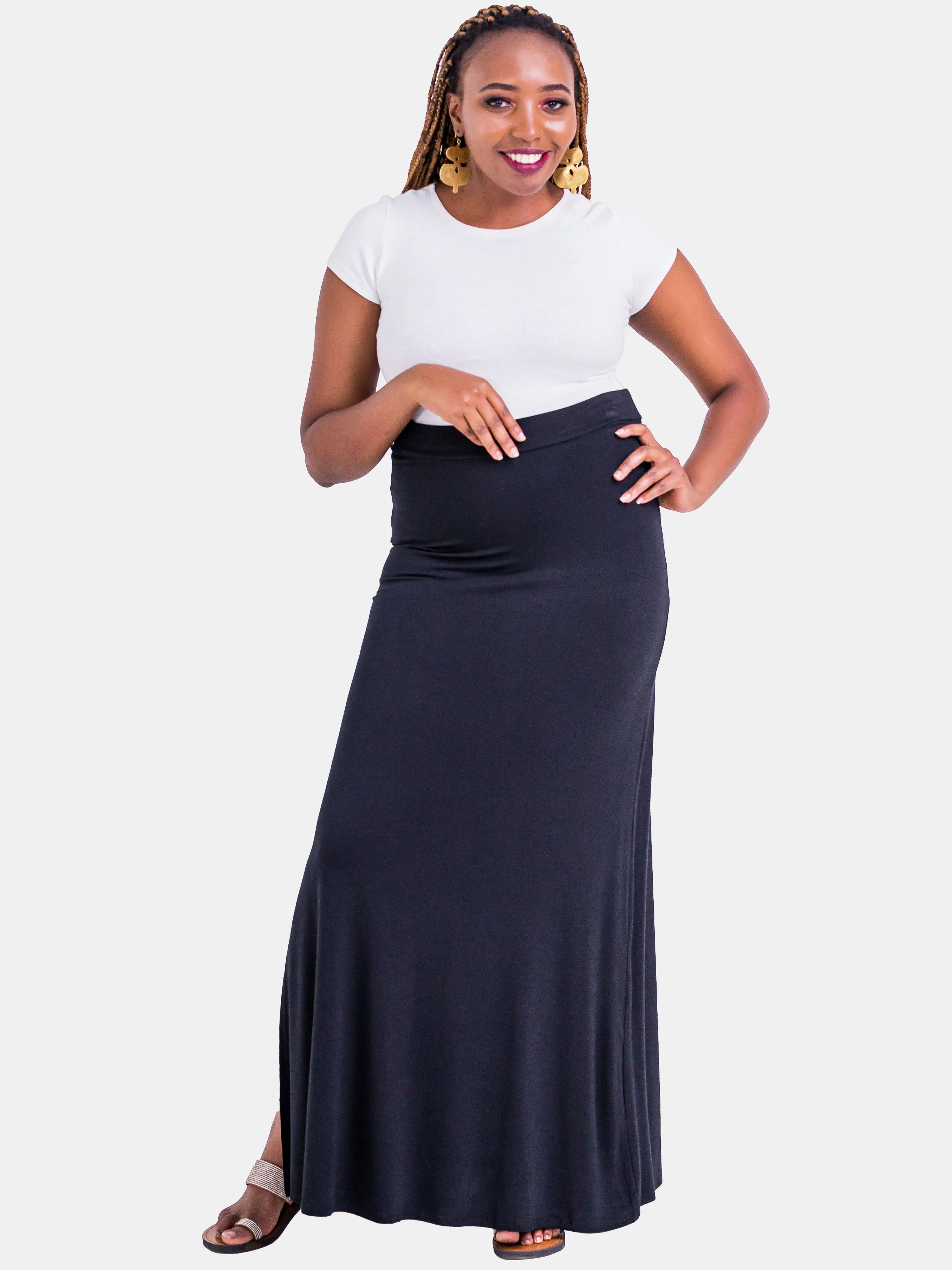 Vivo Jade Maxi Skirt - Black