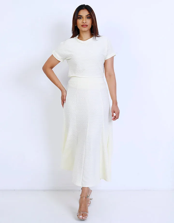 Waist Flared Skirt with 10 Pieces