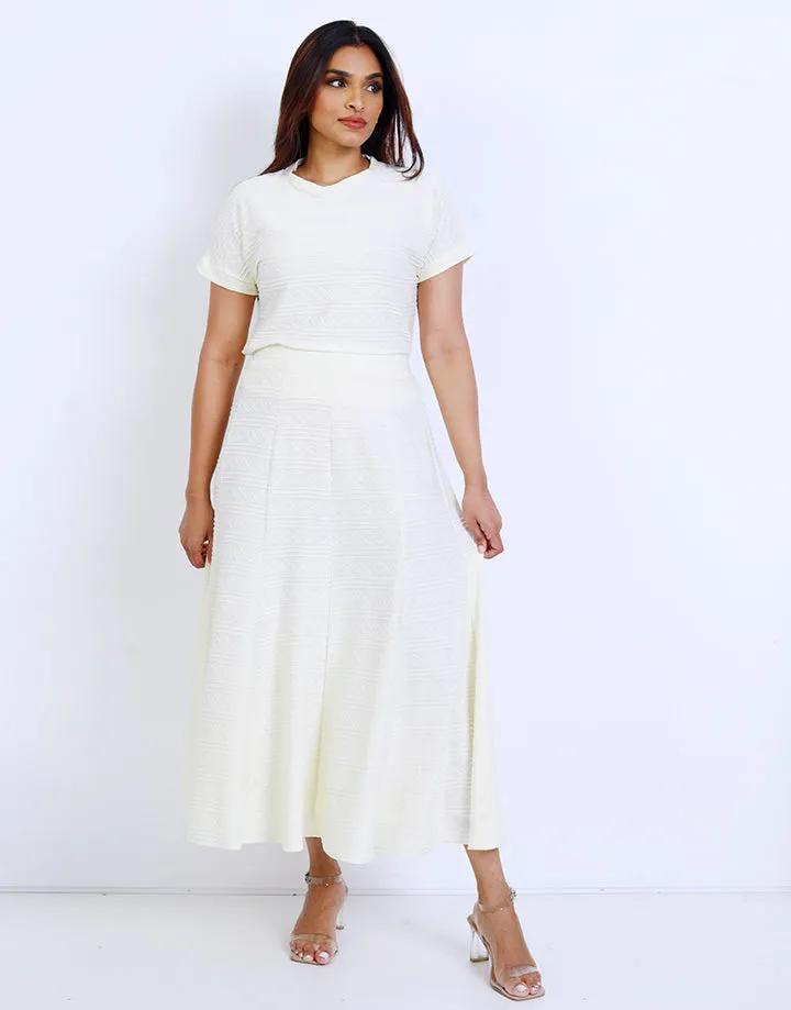 Waist Flared Skirt with 10 Pieces