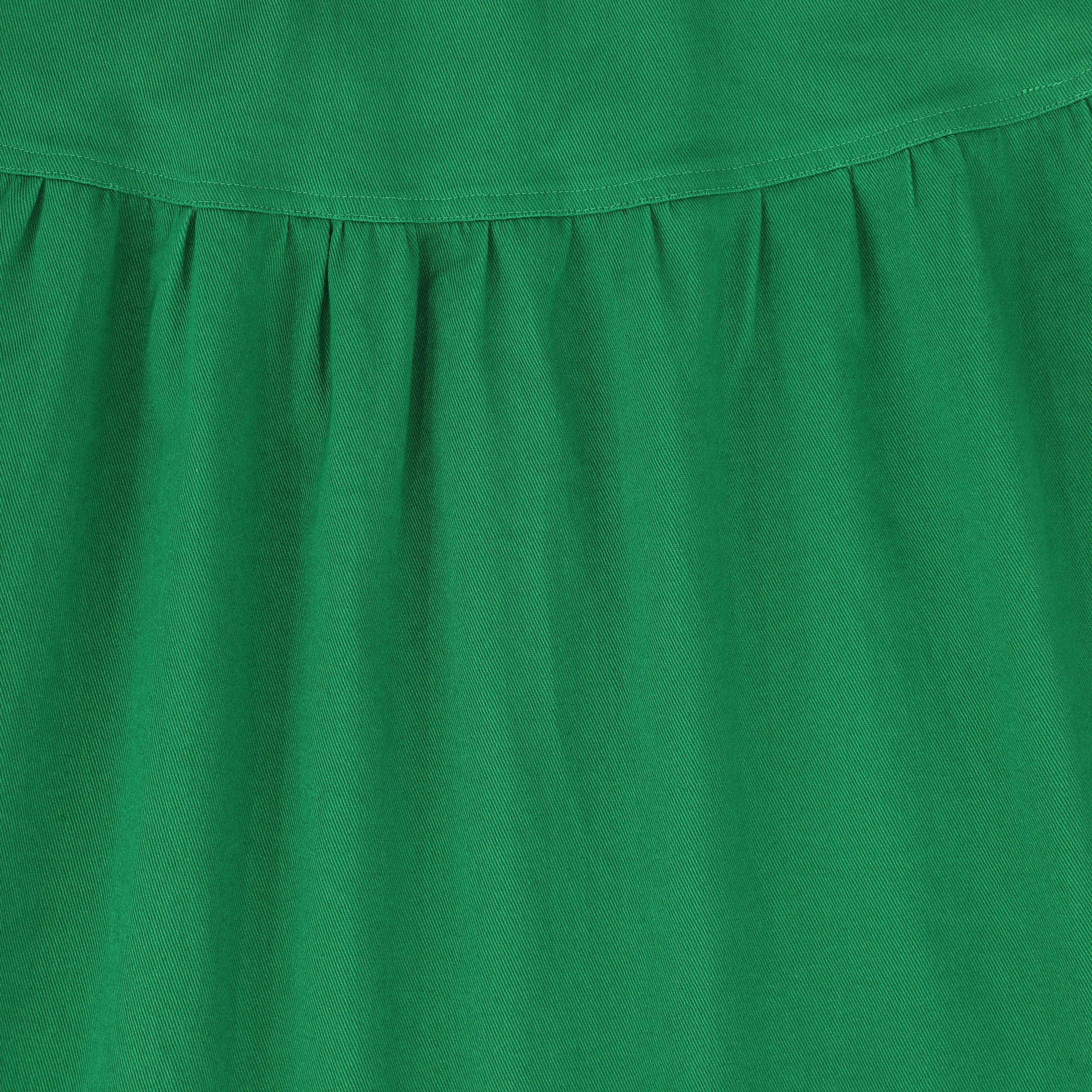 Waisted green denim maxi skirt by Bamboo