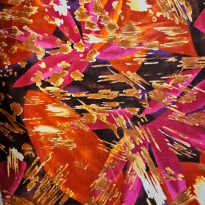 Warm Abstract Rayon Print
