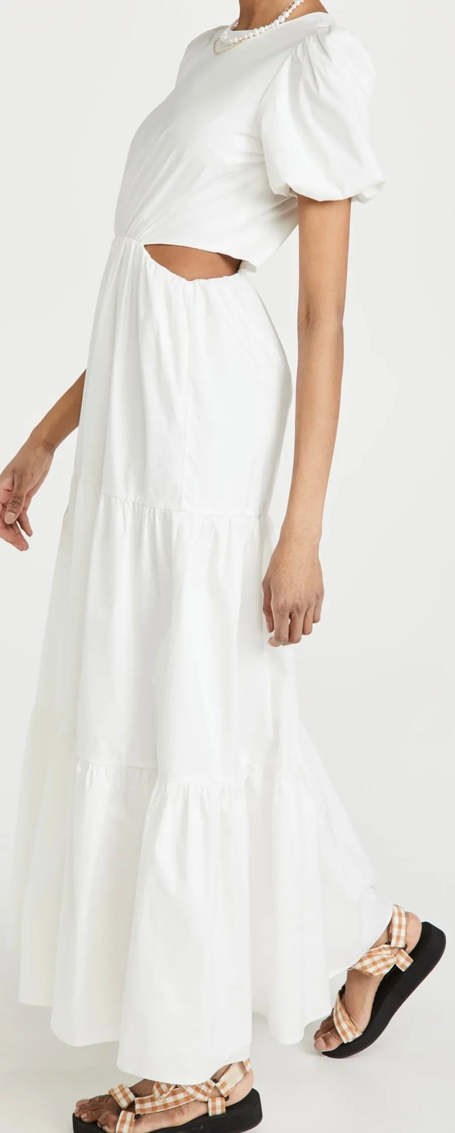 WAYF
Plaza Cut Out Tiered Maxi Dress