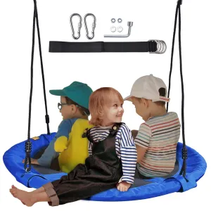 Weight Capacity 40" Flying Saucer Swing for Kids Outdoor Swings Blue