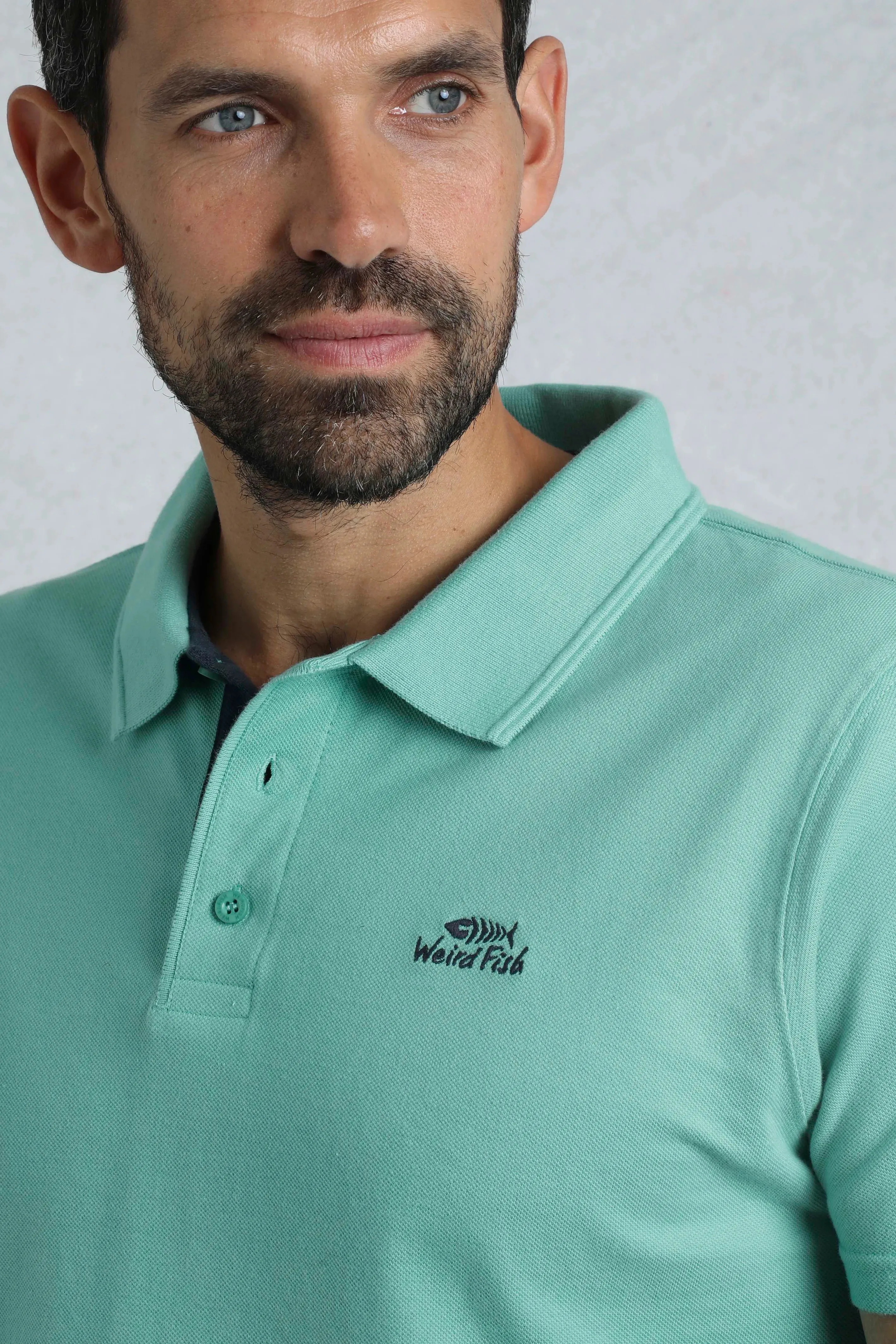 Weird Fish L Aquamarine Organic Pique Polo Shirt - 202773