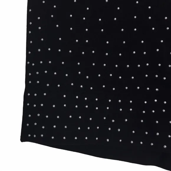 WHITE HOUSE BLACK MARKET Skirt Pencil Studs Ponte Minimalist Metallic Size 0