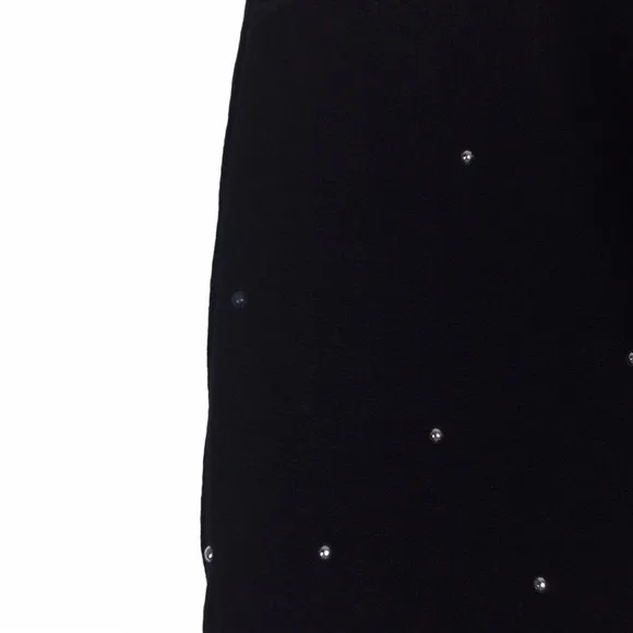 WHITE HOUSE BLACK MARKET Skirt Pencil Studs Ponte Minimalist Metallic Size 0